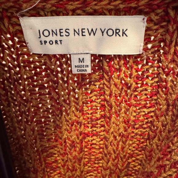 Jones New York Maroon Cable Knit Cardigan - Picture 3 of 5